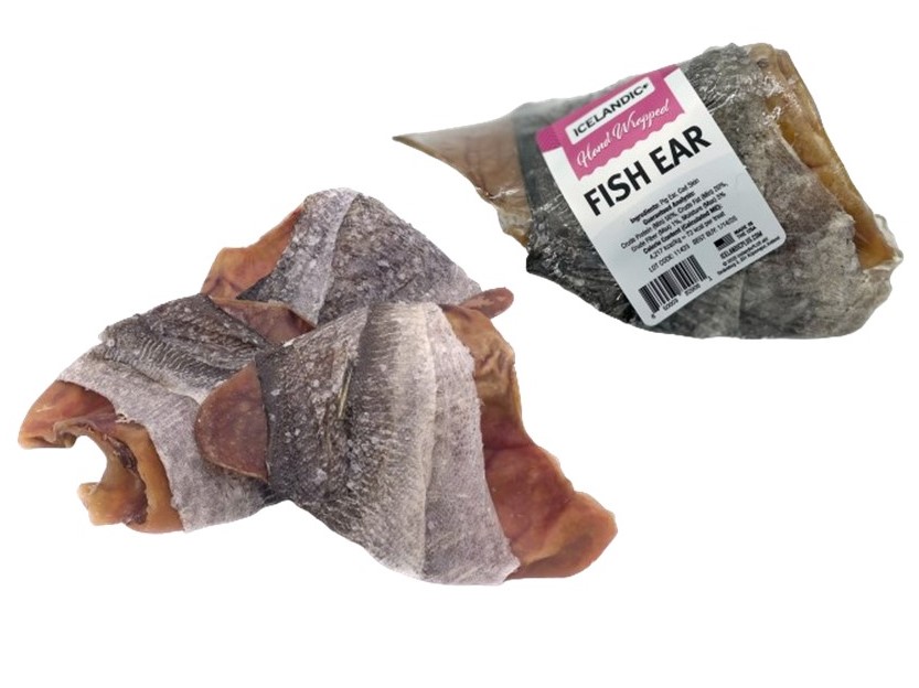 30pc Icelandic+ Pig Ear wrapped with Fish Skin Display Box - Treats